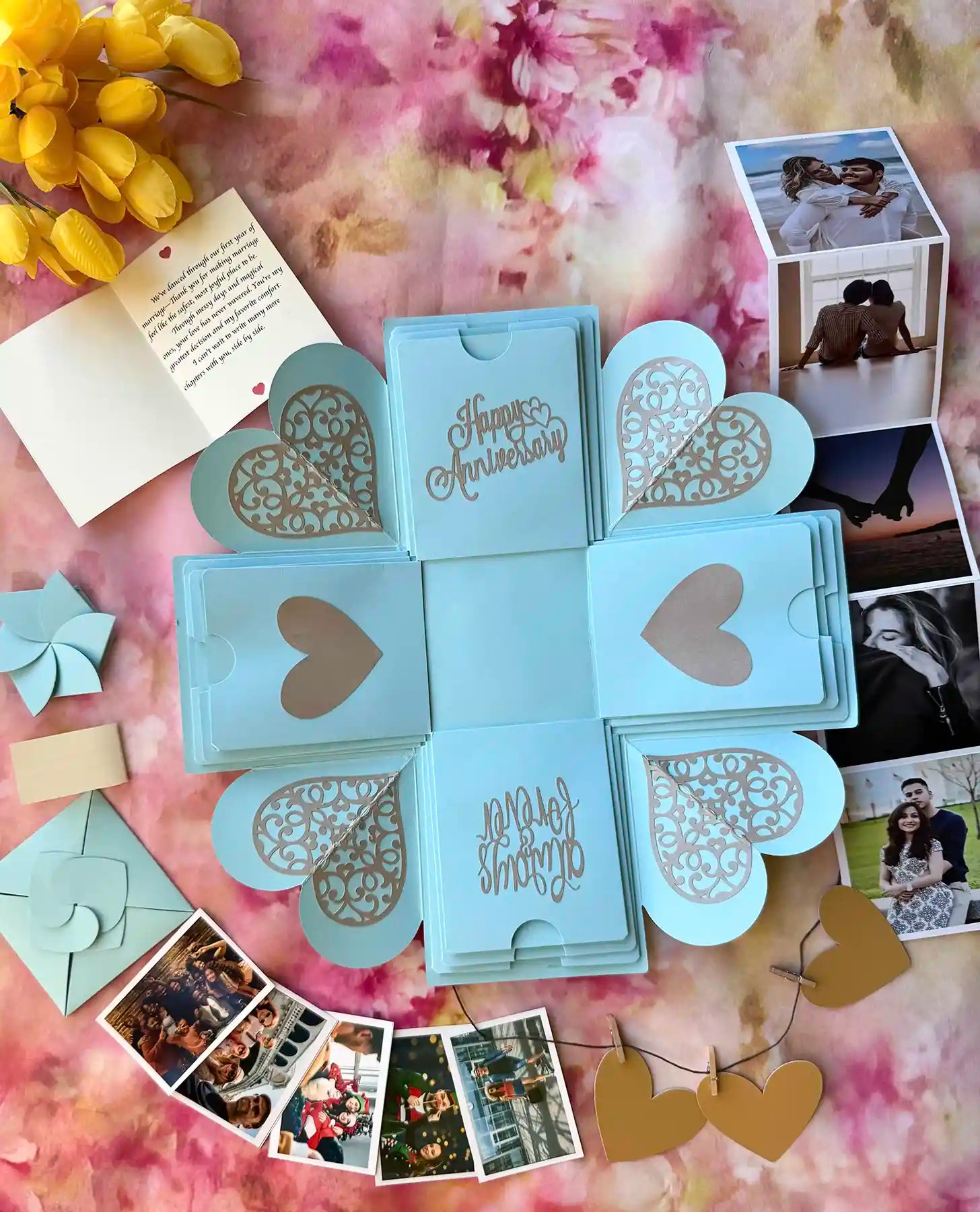 Anniversary Explosion Gift Box | Blue Xplosion Box