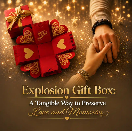 Personalized explosion gift box filled with photos and heartfelt messages