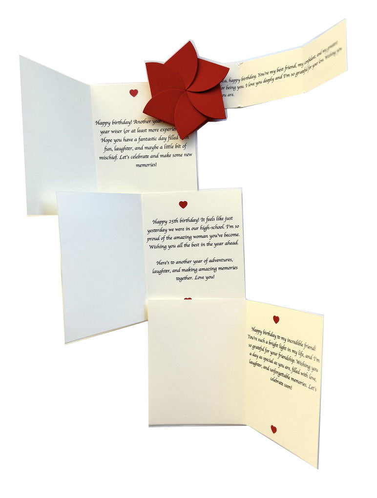 Explosion gift box as personalized photo gift for men and women - Red Photo Box - full view
