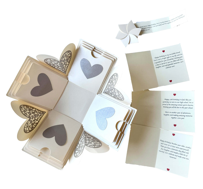 Customized Photo Gifts for Men and Women - White Explosion Gift Box - Personalized letters and messages 