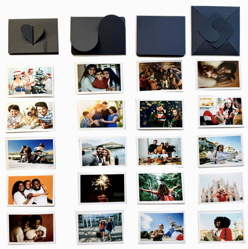 Customized photo albums for birthday - Black Explosion Gift Box - Collage view
