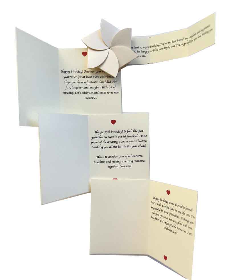 Explosion Gift Box with Personalized Messages and greeting cards
