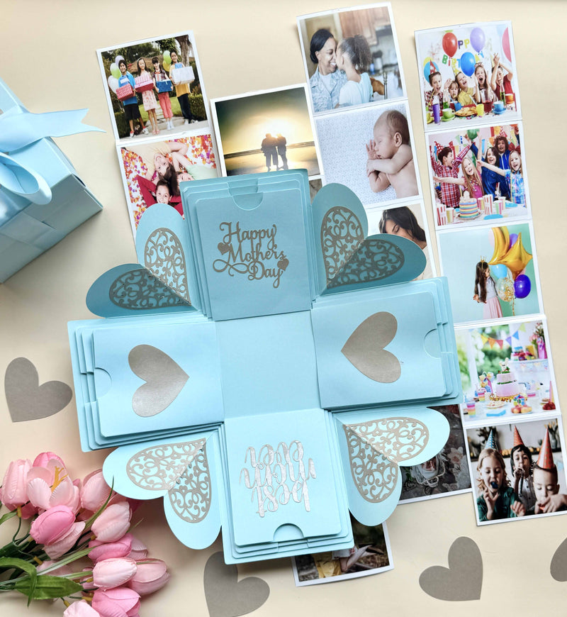 Mother's Day explosion gift box with customized square albums