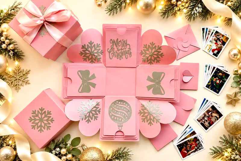 Pink Explosion Gift Box – Personalized Gift with Photos & Messages | Christmas Xplosion Box