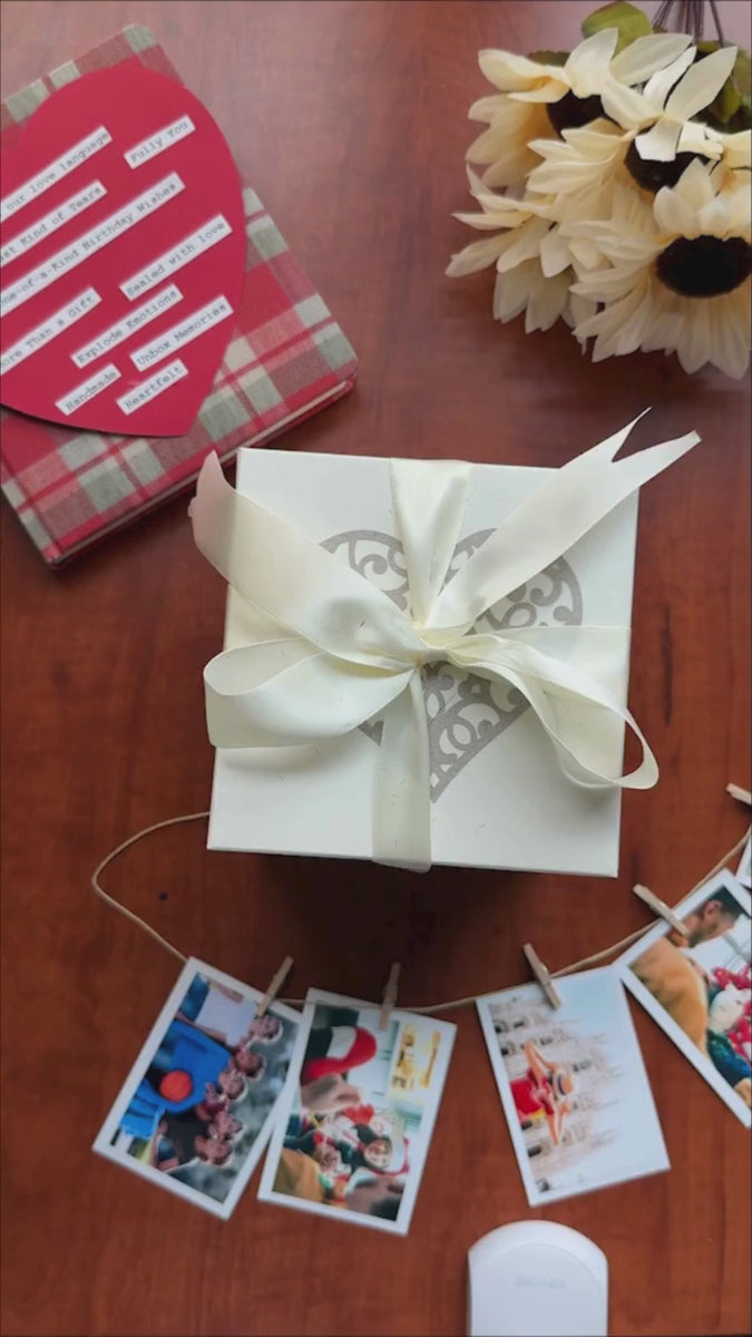 Birthday Day Explosion Gift Box | White Xplosion Box